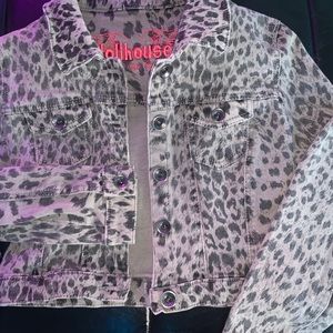Cheetah jean jacket
